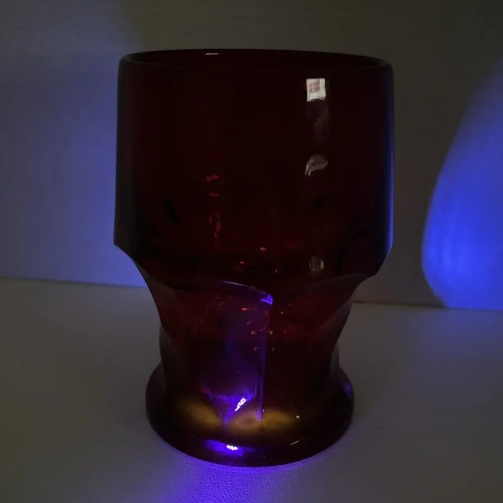 Vtg Viking Ruby Red Georgian Honeycomb Drinking Glass 5